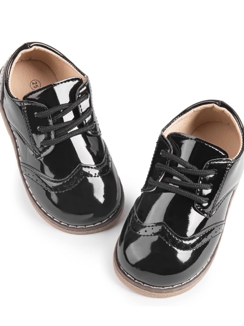 Classic Black Patent Toddler Dress Oxfords